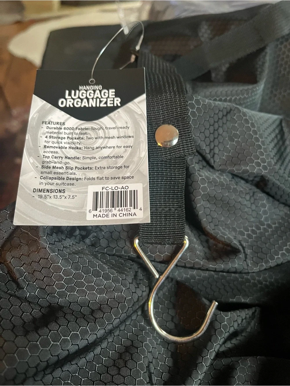 NWT Hanging Luggage Organizer Bag